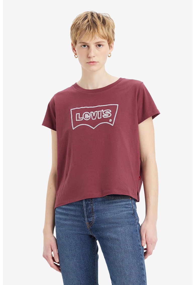 Памучна тениска с лого Levis