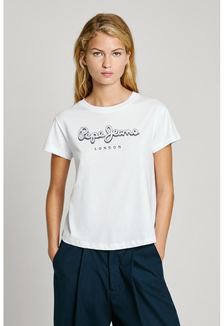 Памучна тениска с лого Pepe Jeans London
