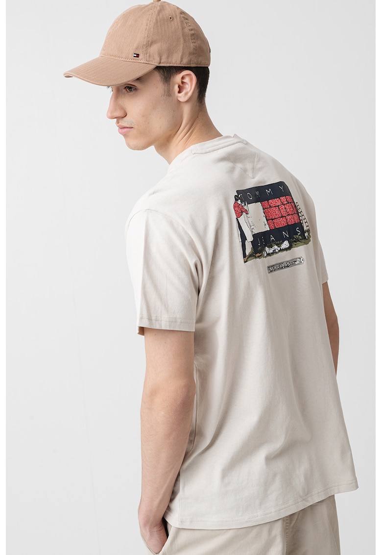 Памучна тениска с лого на гърба Tommy Jeans