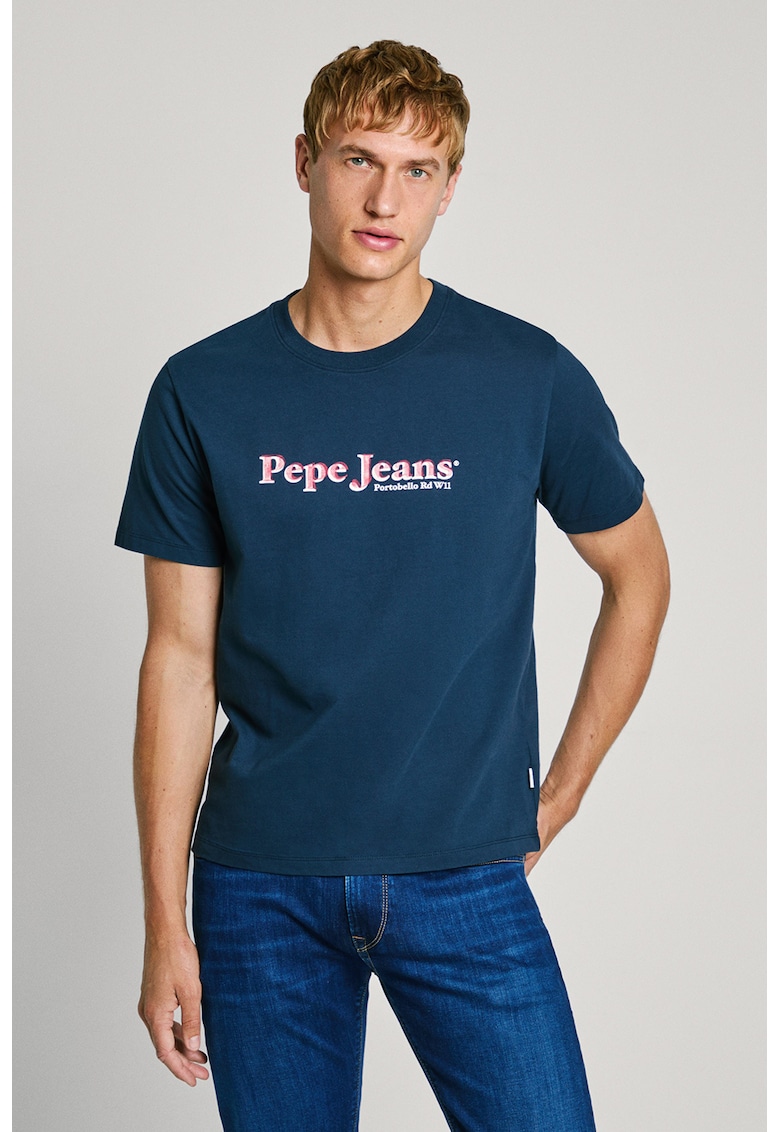 Памучна тениска с овално деколте Pepe Jeans London