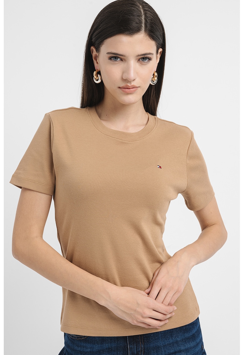 Памучна тениска с овално деколте Tommy Hilfiger