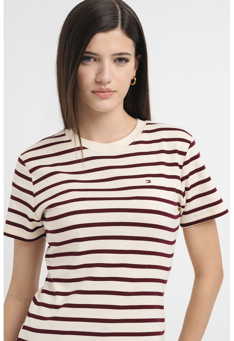 Памучна тениска с овално деколте Tommy Hilfiger