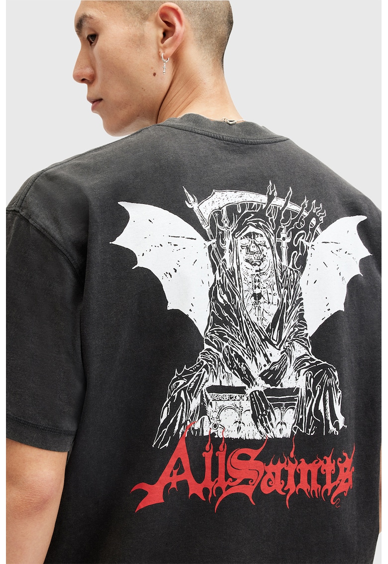 Памучна тениска с принт AllSaints