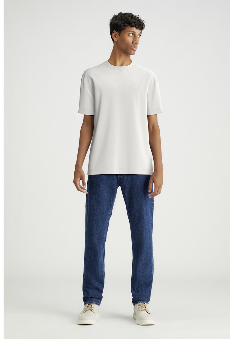 Памучна тениска с уголемено лого CALVIN KLEIN JEANS