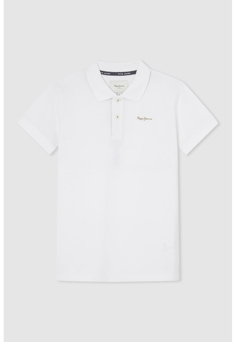 Памучна тениска с яка Pepe Jeans London
