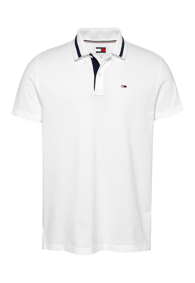 Памучна тениска с яка Tommy Jeans