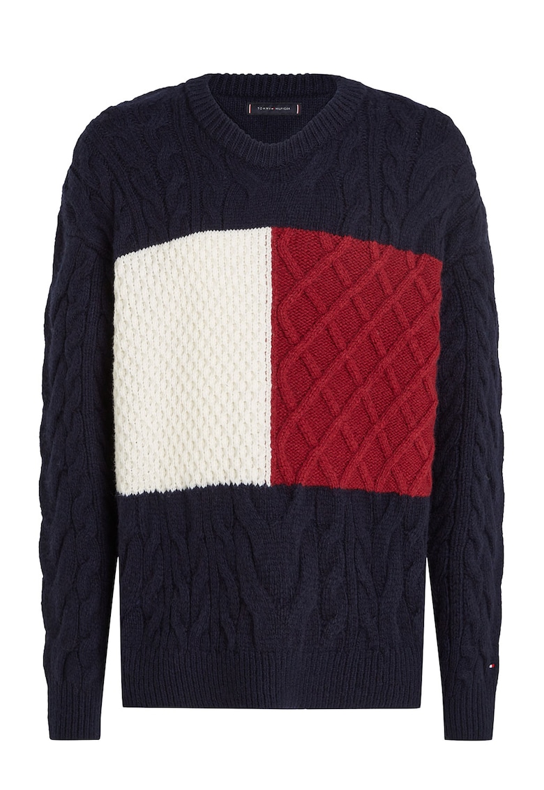 Плетен пуловер с вълна Tommy Hilfiger