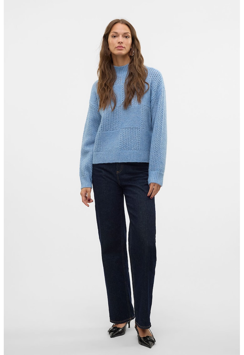 Плетен пуловер с перфорации Vero Moda
