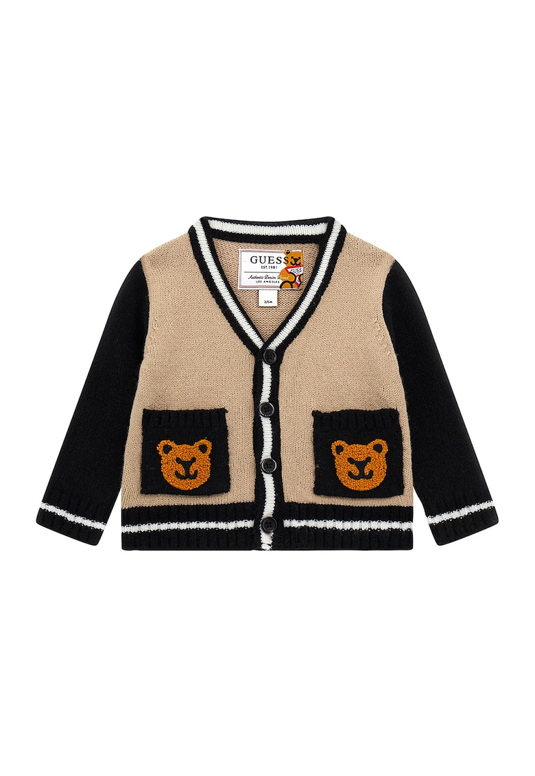 Плетена шпиц жилетка с пришити джобове GUESS KIDS