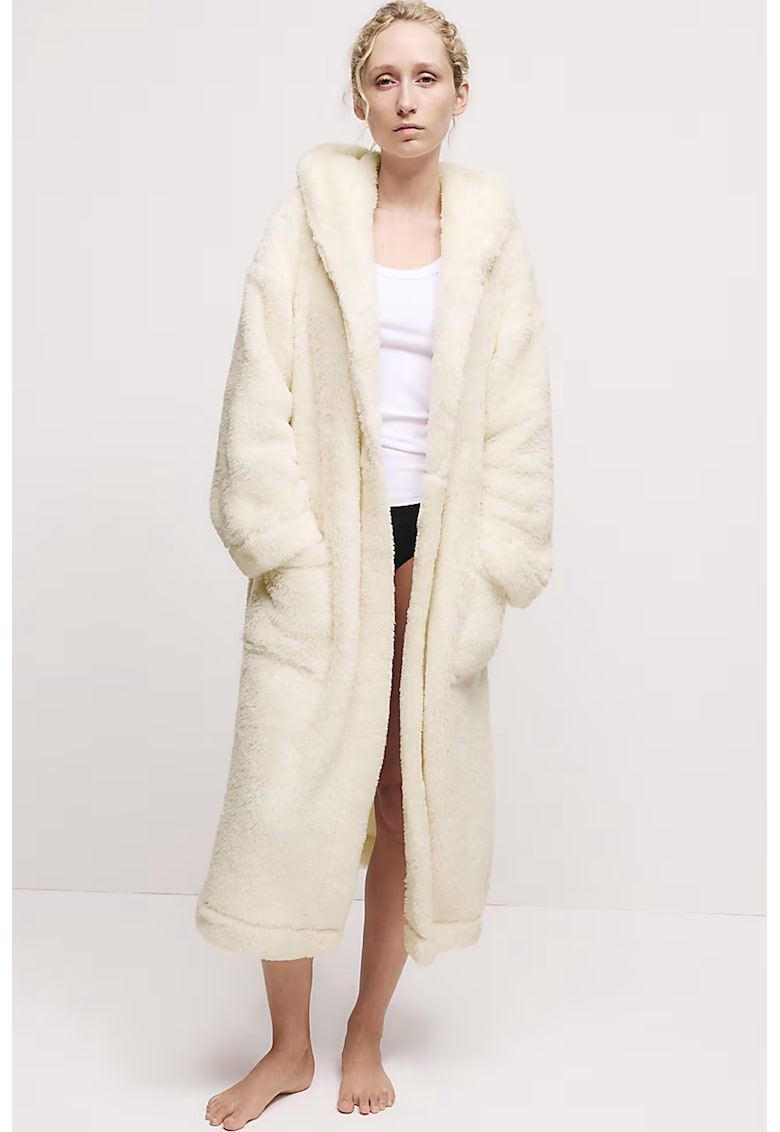 Плюшен халат с колан Marks  Spencer