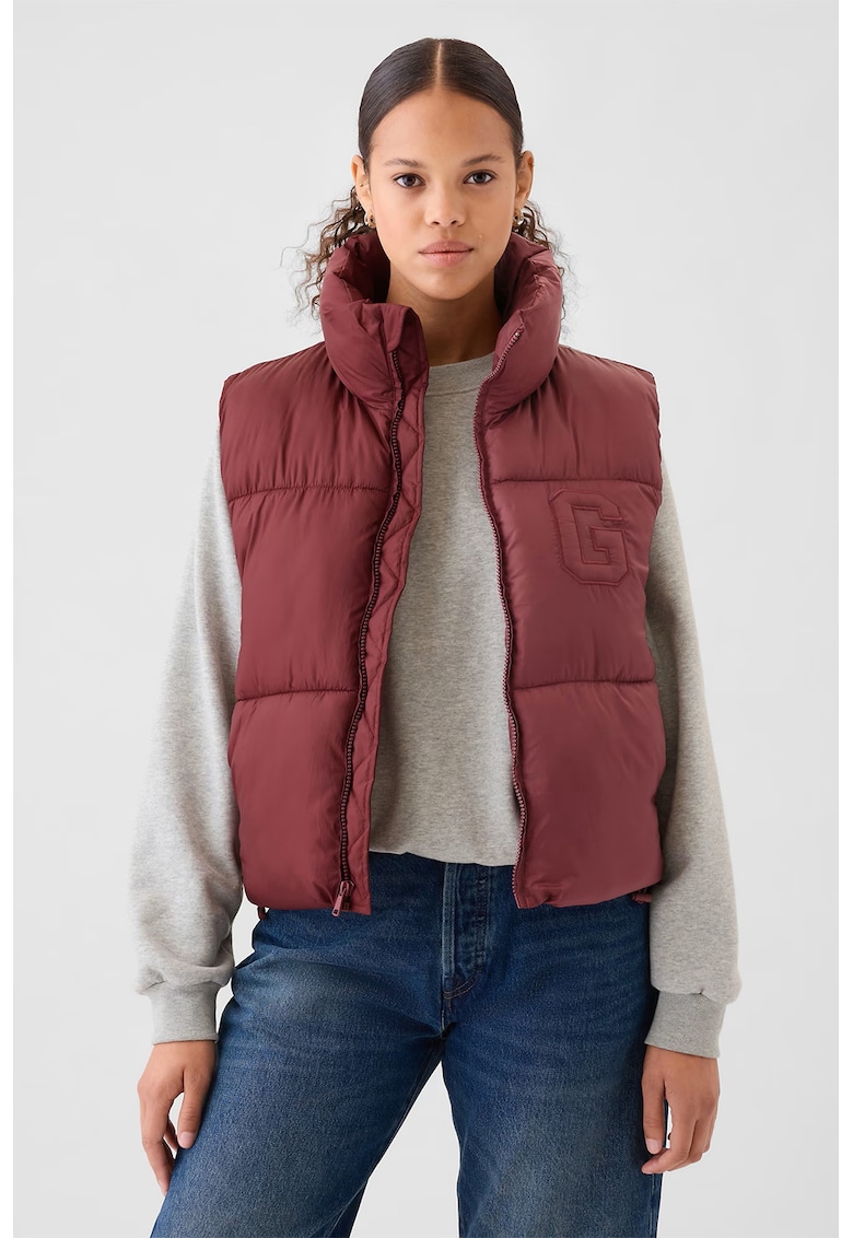 Подплатен елек с висока яка GAP