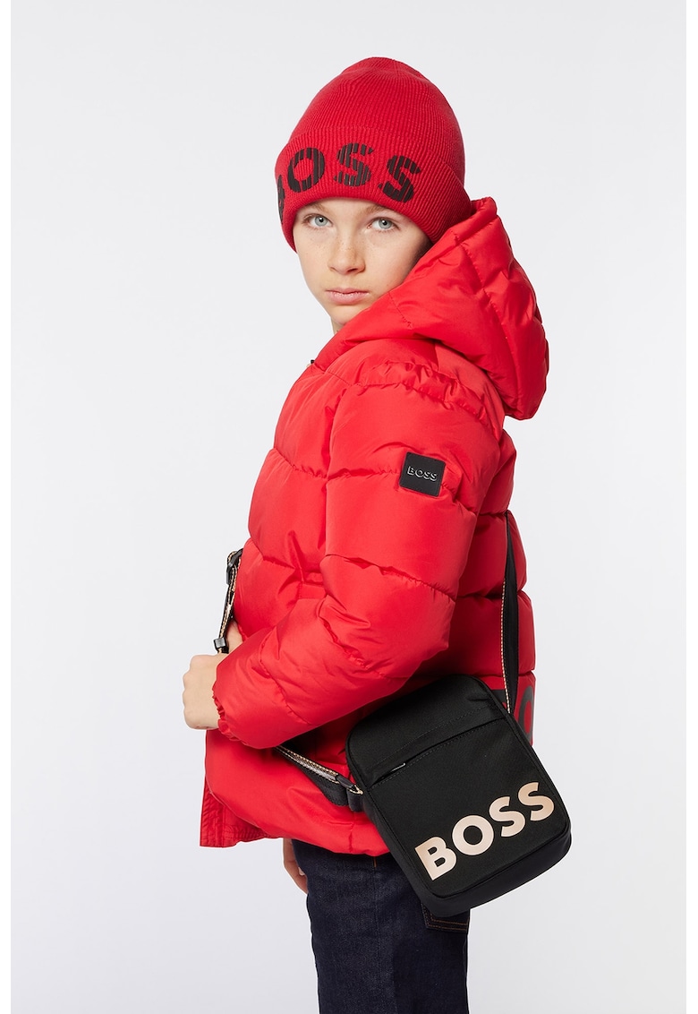 Подплатено зимно яке с качулка BOSS Kidswear