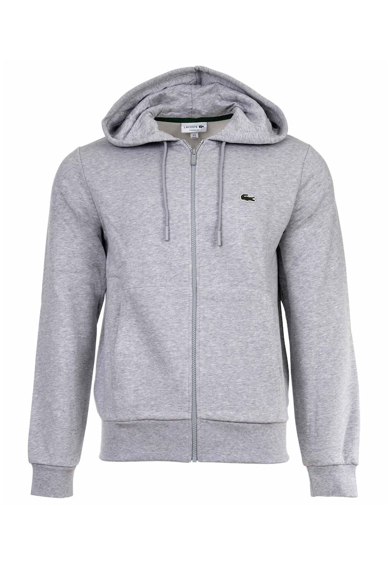 Поларено худи с цип и скосени джобове Lacoste