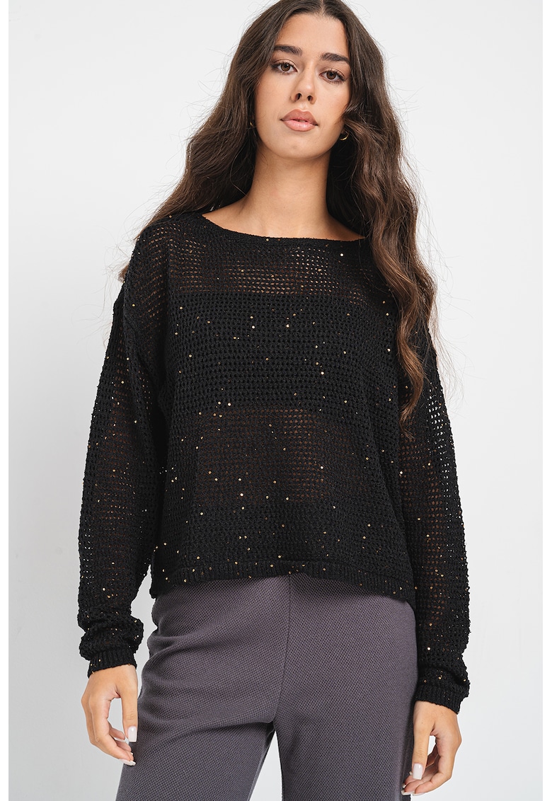 Пуловер Sloane с паднали ръкави и деколте тип лодка Vero Moda