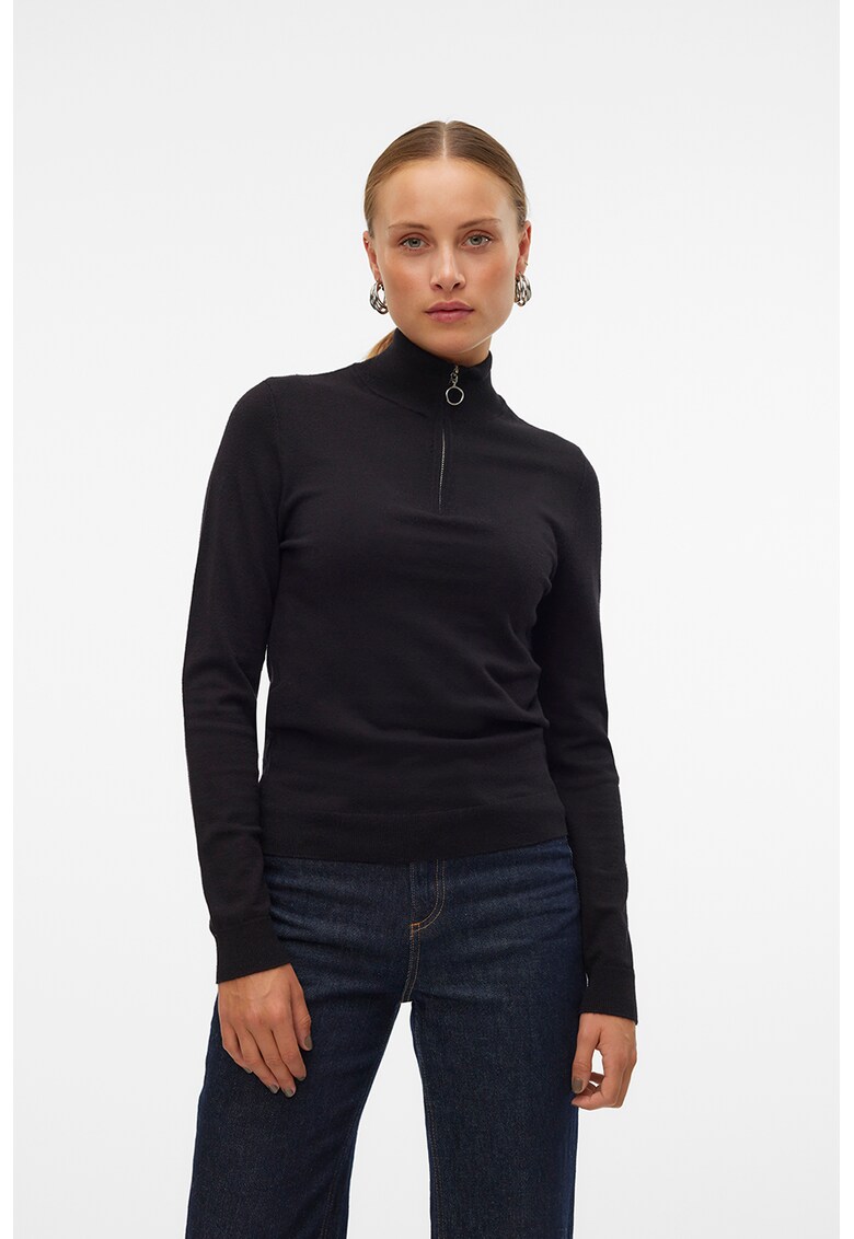 Пуловер с къс цип Vero Moda