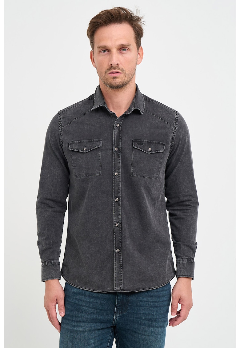 Риза от деним с джобове Lee Cooper