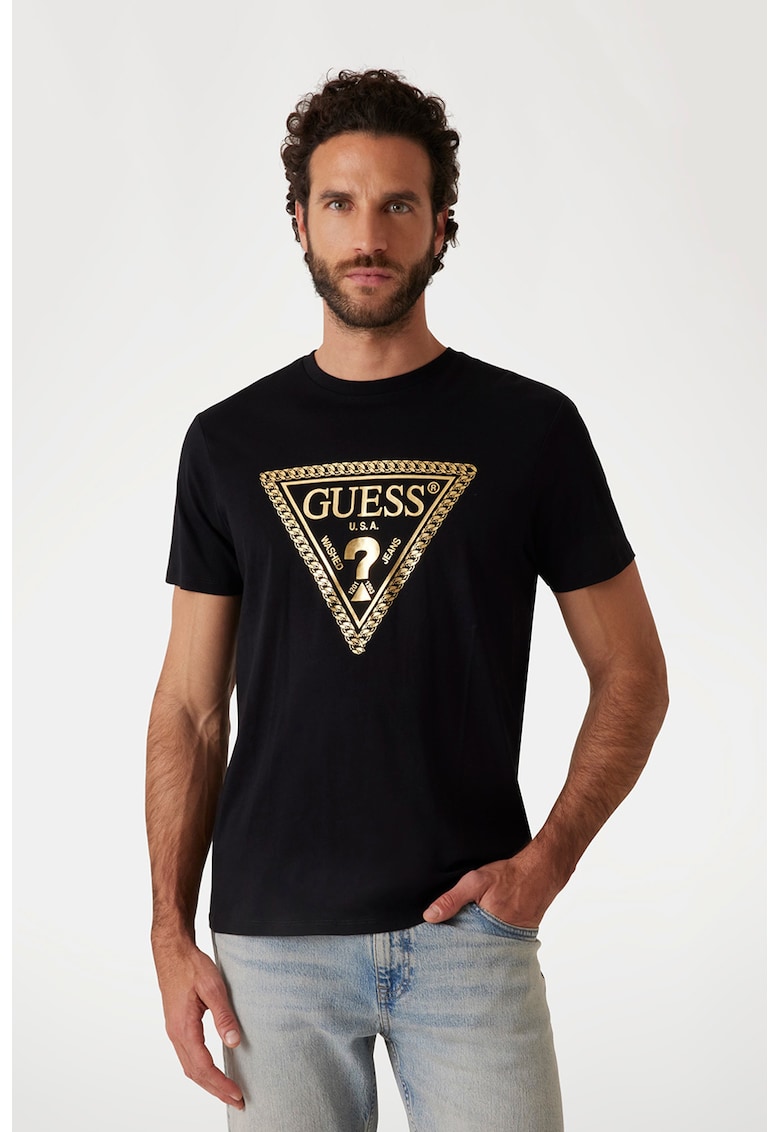 Риза от памук с лого GUESS