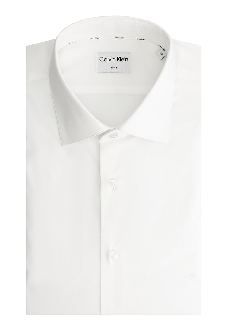 Риза с памук и остра яка CALVIN KLEIN