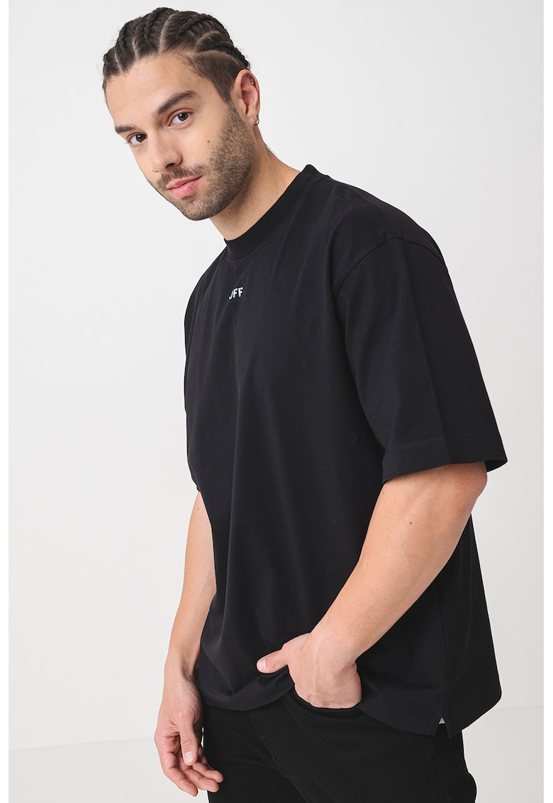 Свободна памучна тениска OFF-WHITE