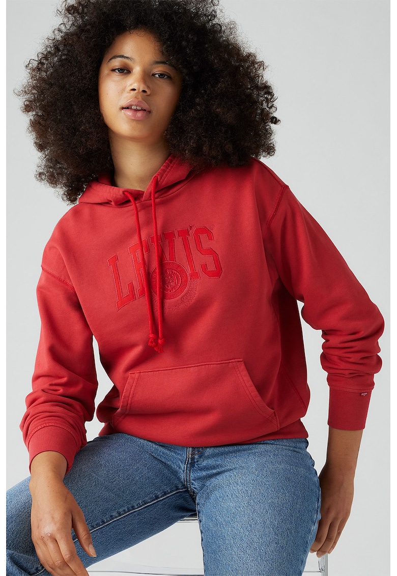 Свободно памучно худи с джоб кенгуру Levis