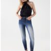 Скъсени скини дънки Faith с вталяващ ефект Salsa Jeans