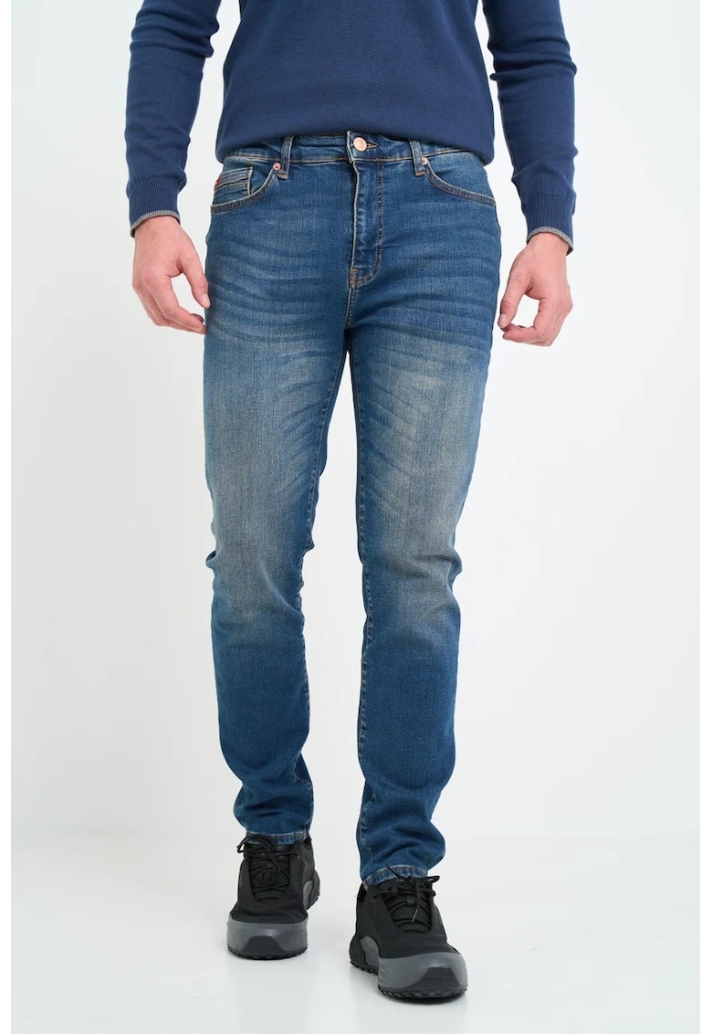 Слим дънки със захабен ефект Lee Cooper
