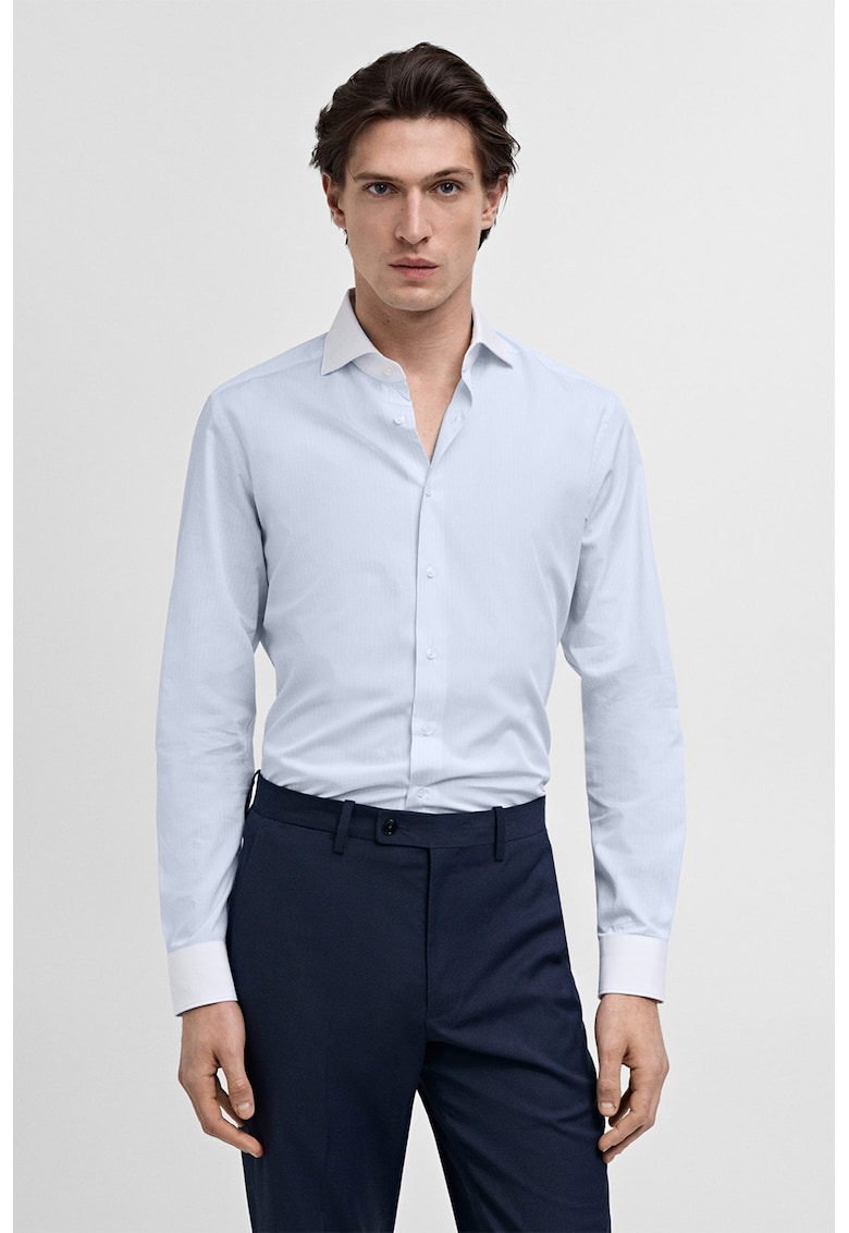 Слим паучна риза с райе Mango