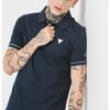 Слим тениска от пике с яка GUESS