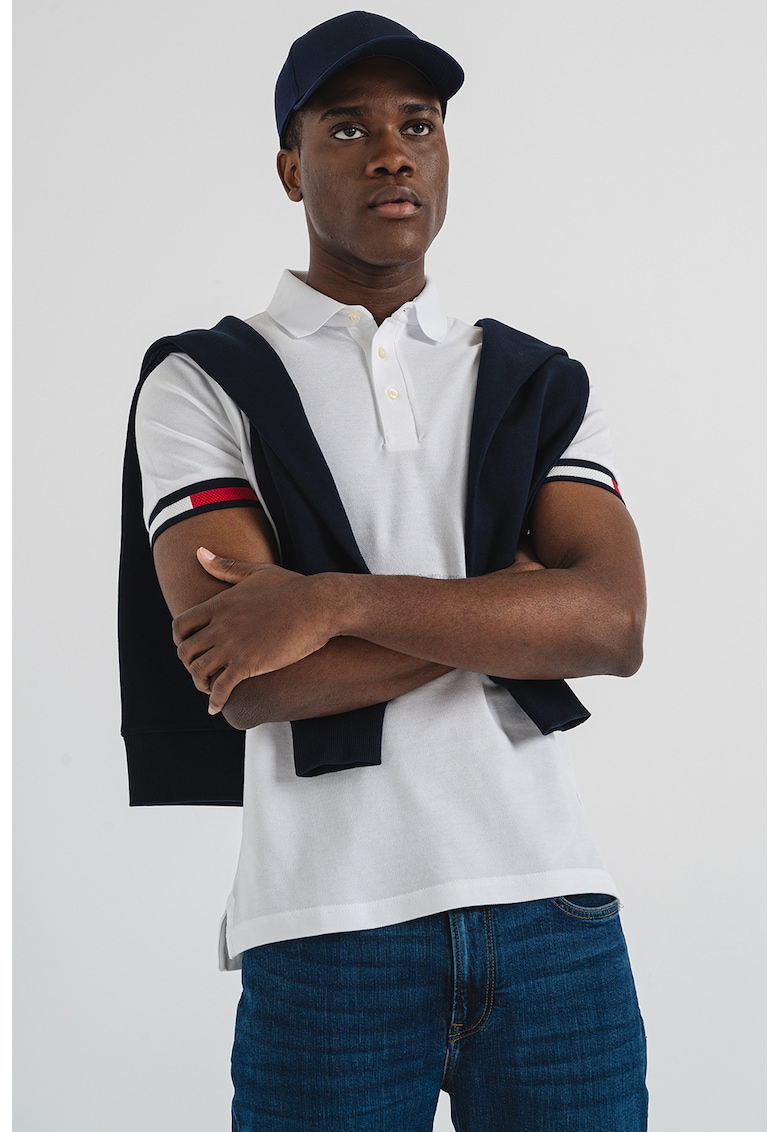 Слим тениска с яка Tommy Hilfiger