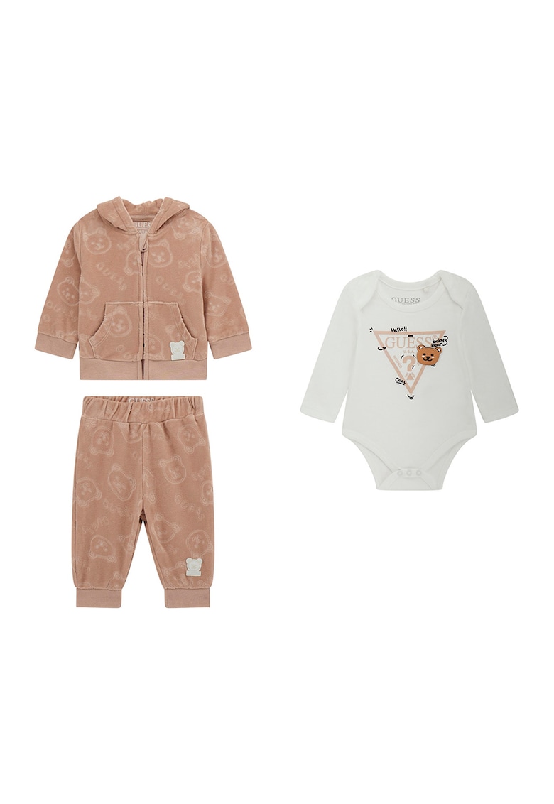 Спортен екип с качулка и боди - 3 части GUESS KIDS