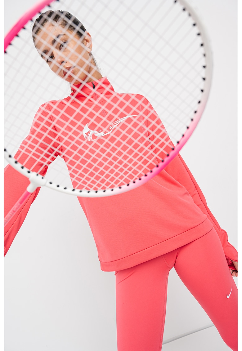 Суитшърт за бягане Swoosh с Dri-FIT с къс цип Nike