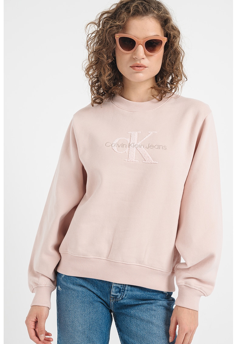Суитшърт от органичен памук с бродирано лого CALVIN KLEIN JEANS