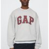 Суитшърт с лого и паднали ръкави GAP