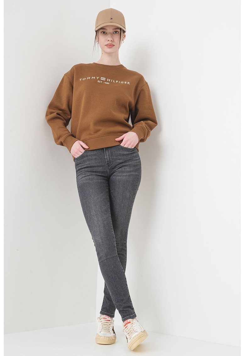 Суитшърт с овално деколте с лого Tommy Hilfiger