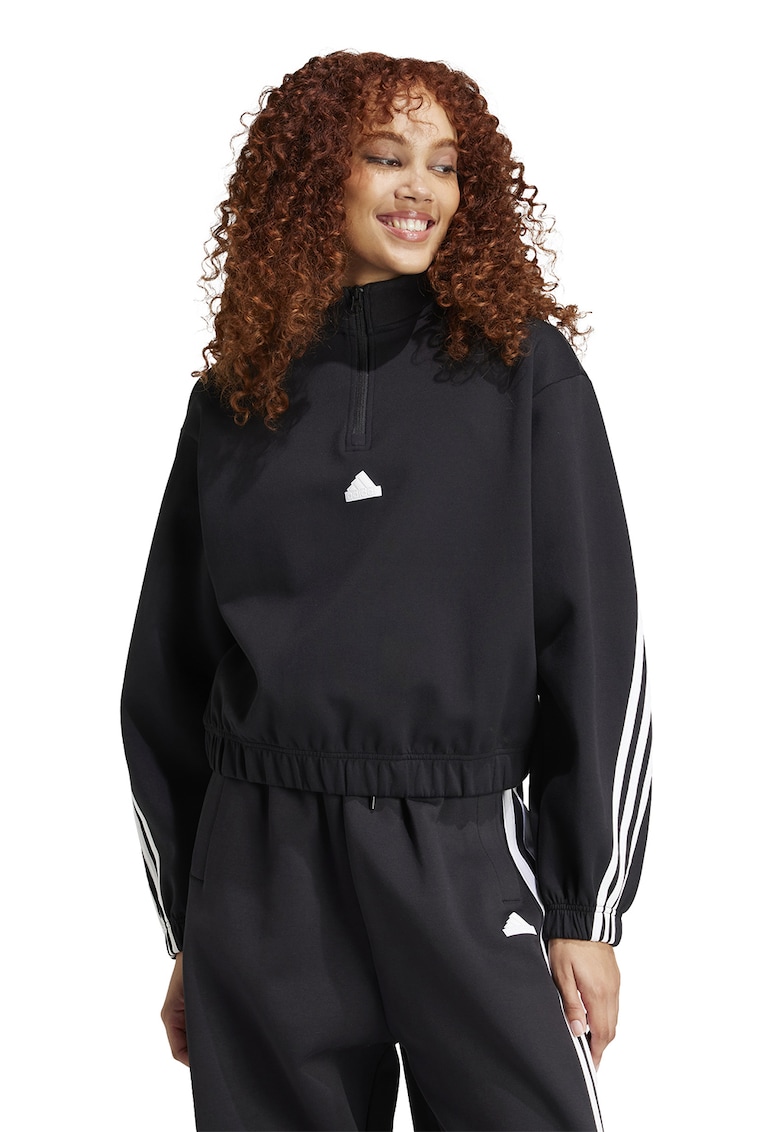 Суитшърт с паднали ръкави и къс цип adidas Sportswear