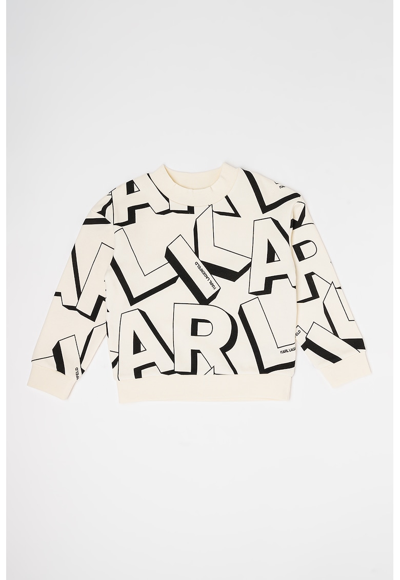 Суитшърт с паднали ръкави и лого KARL LAGERFELD KIDS