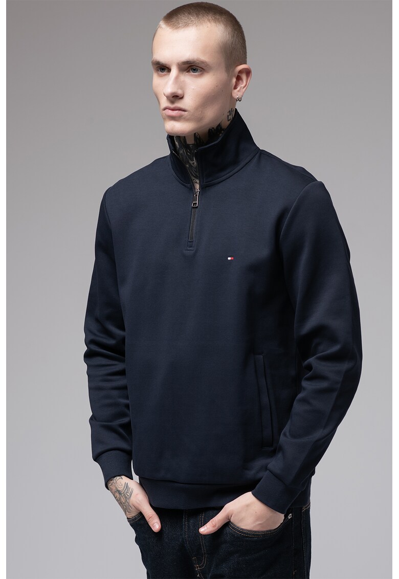 Суитшърт с цип и лого Tommy Hilfiger
