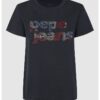 Тениска Fernandine с декоративни камъни Pepe Jeans London