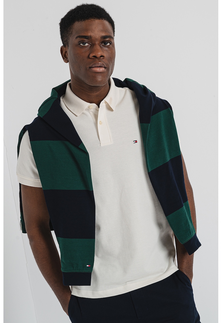Тениска от органичен памук с яка Tommy Hilfiger