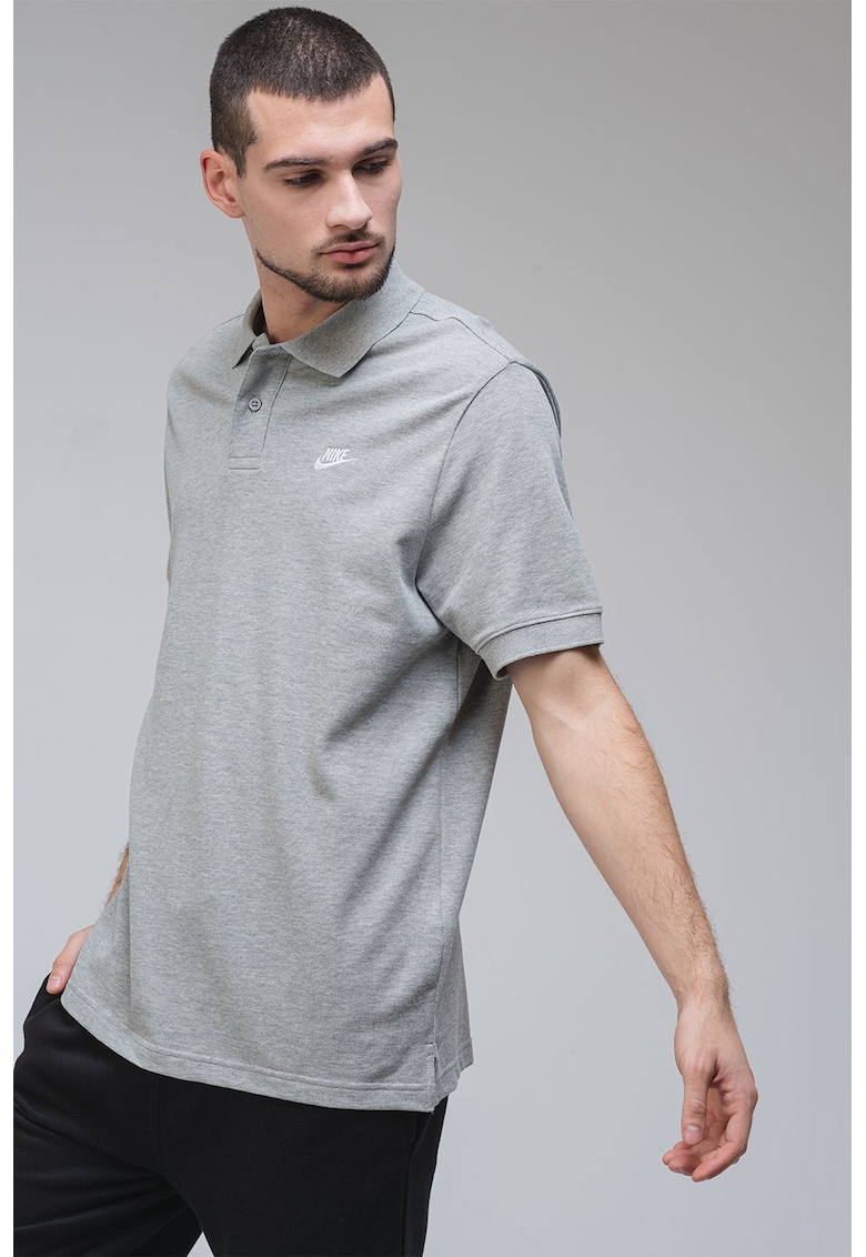Тениска от пике с яка и лого Nike