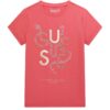 Тениска с декоративни камъни GUESS KIDS