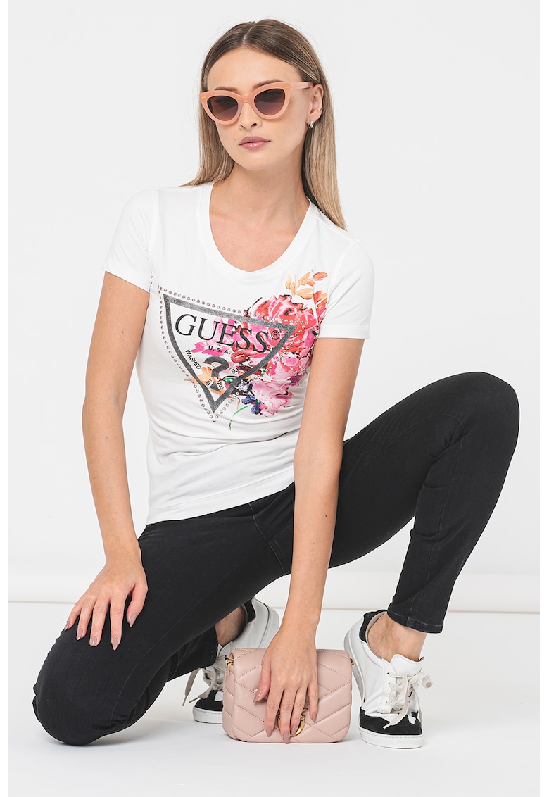 Тениска с лого GUESS