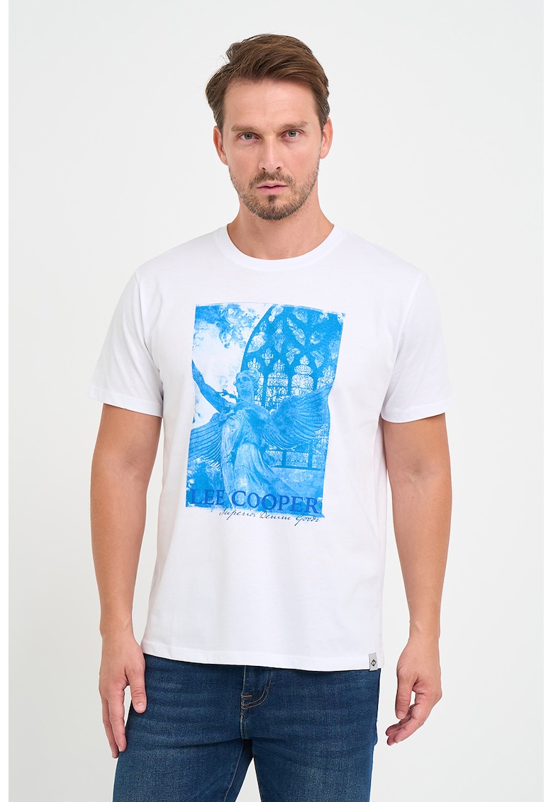 Тениска с лого и фотопринт Lee Cooper