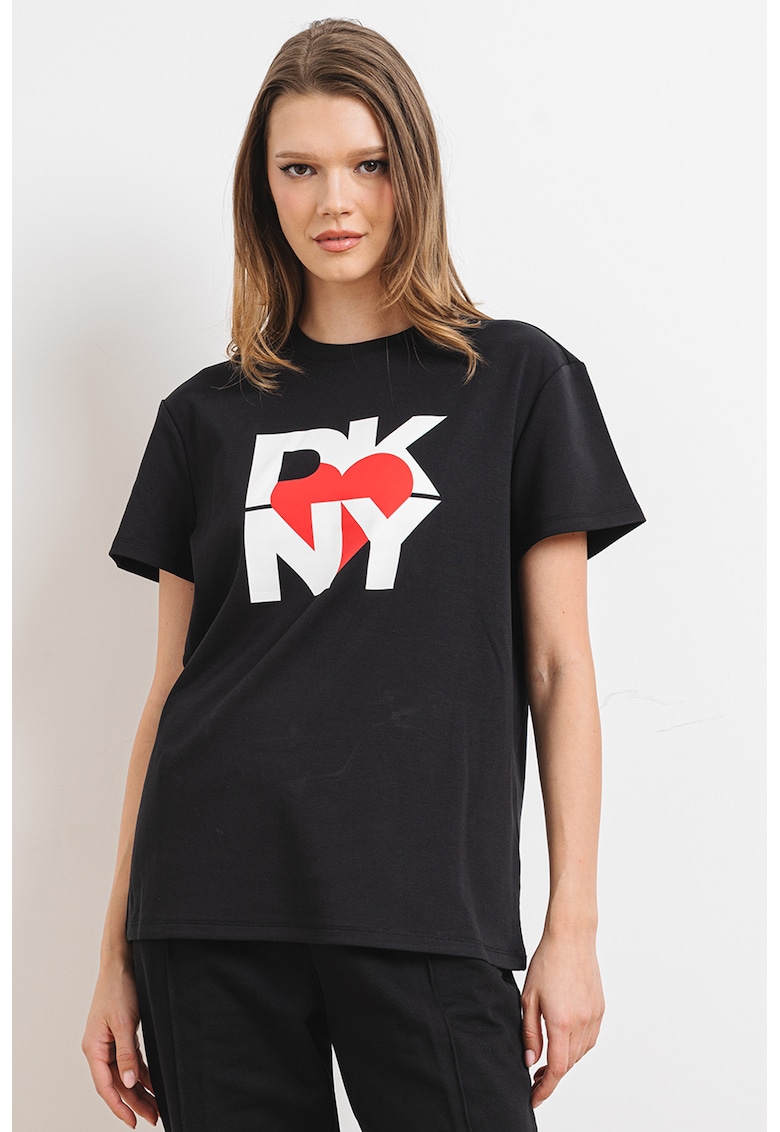 Тениска с модал с лого DKNY