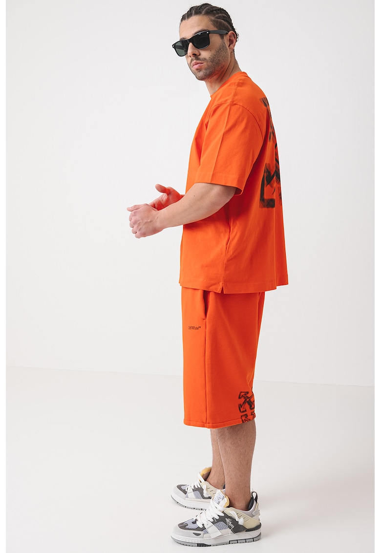 Тениска с овално деколте и лого OFF-WHITE