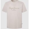 Тениска с овално деколте и лого Pepe Jeans London