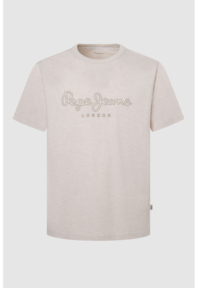 Тениска с овално деколте и лого Pepe Jeans London