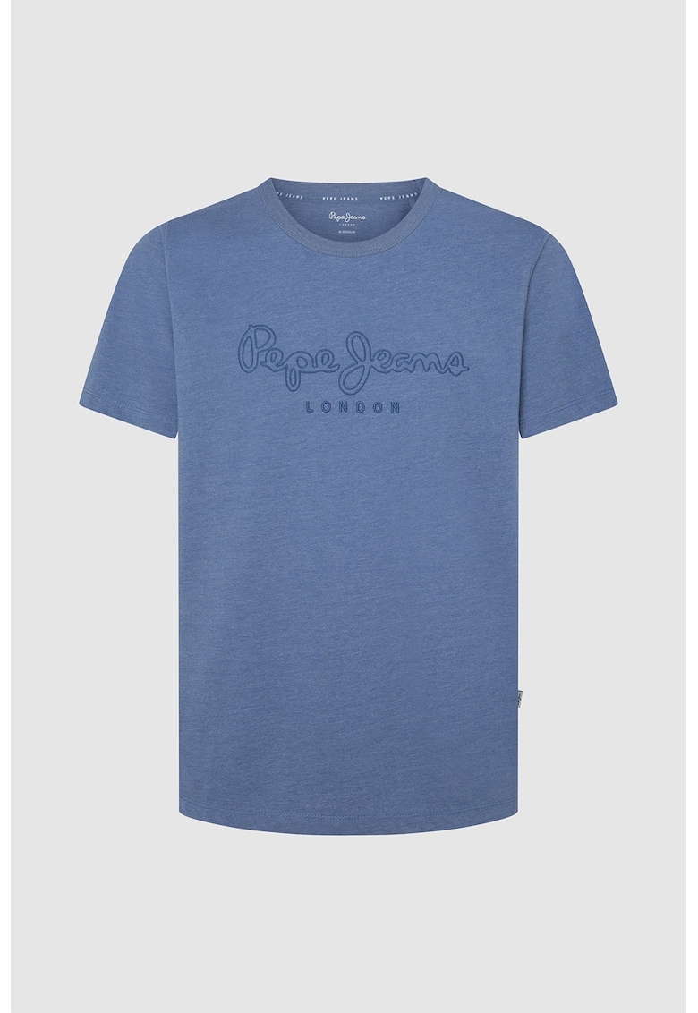 Тениска с овално деколте и лого Pepe Jeans London