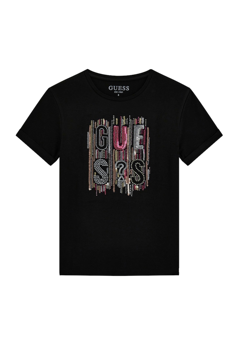 Тениска с пайети GUESS KIDS
