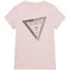 Тениска с памук с лого от пайети GUESS KIDS